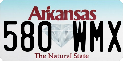 AR license plate 580WMX