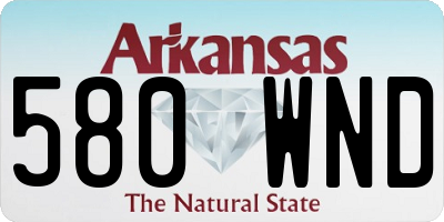 AR license plate 580WND