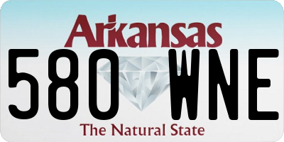 AR license plate 580WNE