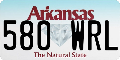 AR license plate 580WRL