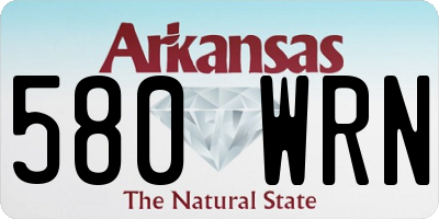 AR license plate 580WRN