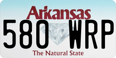 AR license plate 580WRP