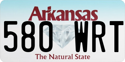 AR license plate 580WRT