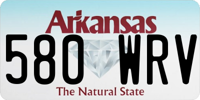 AR license plate 580WRV