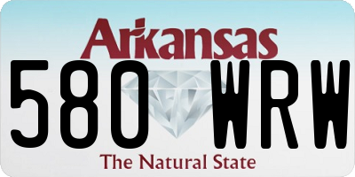 AR license plate 580WRW