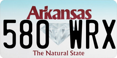 AR license plate 580WRX