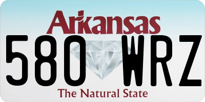 AR license plate 580WRZ