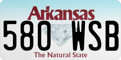 AR license plate 580WSB