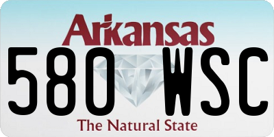 AR license plate 580WSC