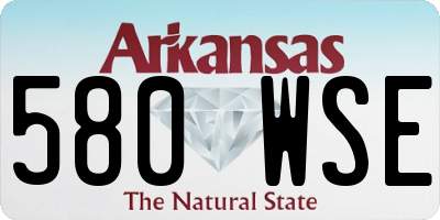 AR license plate 580WSE