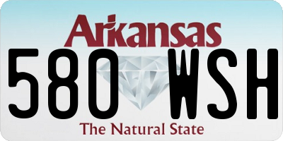AR license plate 580WSH
