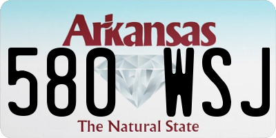 AR license plate 580WSJ