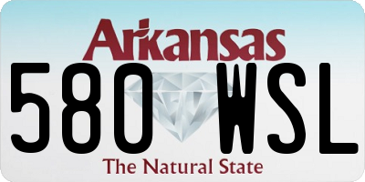 AR license plate 580WSL