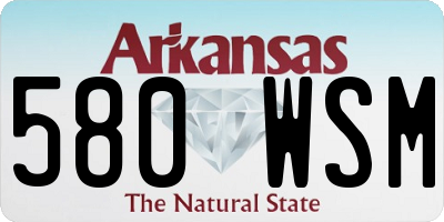 AR license plate 580WSM
