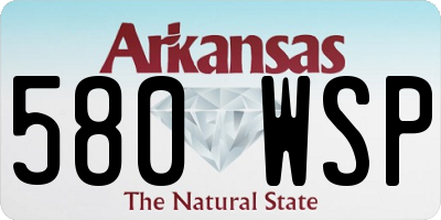 AR license plate 580WSP