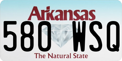 AR license plate 580WSQ