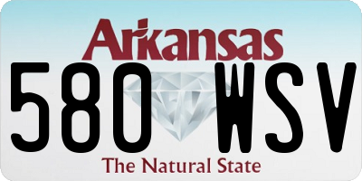 AR license plate 580WSV