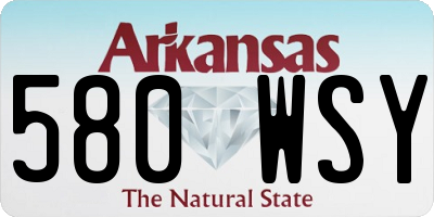 AR license plate 580WSY