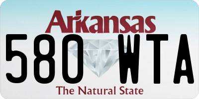 AR license plate 580WTA