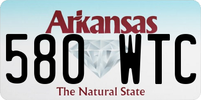 AR license plate 580WTC