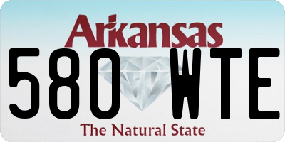 AR license plate 580WTE