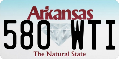 AR license plate 580WTI
