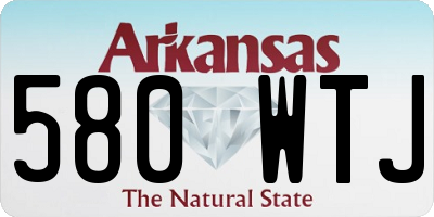 AR license plate 580WTJ