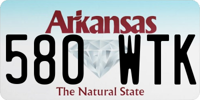 AR license plate 580WTK