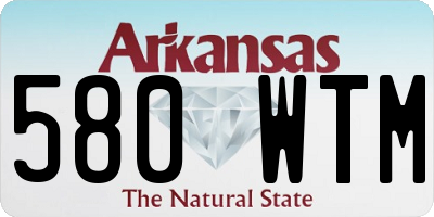AR license plate 580WTM