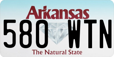 AR license plate 580WTN