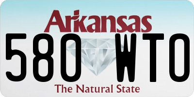 AR license plate 580WTO