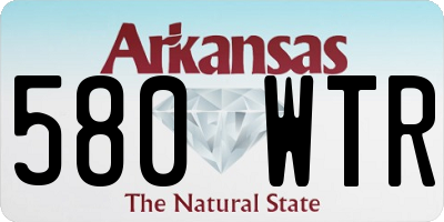 AR license plate 580WTR