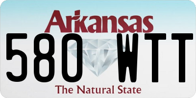 AR license plate 580WTT