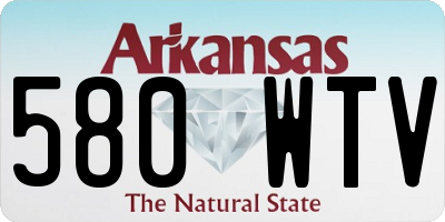 AR license plate 580WTV