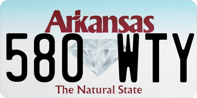 AR license plate 580WTY
