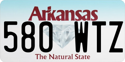 AR license plate 580WTZ
