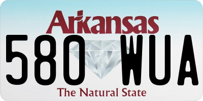 AR license plate 580WUA