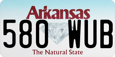 AR license plate 580WUB