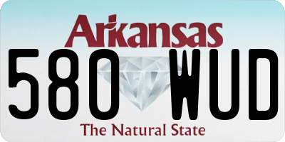 AR license plate 580WUD