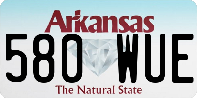 AR license plate 580WUE