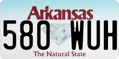 AR license plate 580WUH