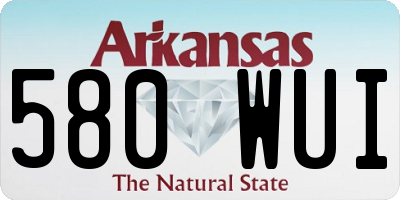 AR license plate 580WUI