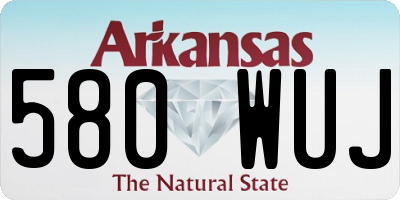 AR license plate 580WUJ