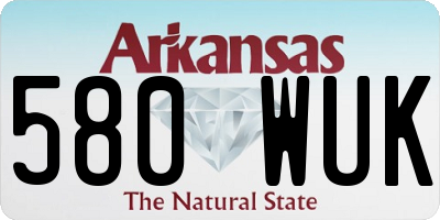 AR license plate 580WUK