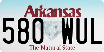 AR license plate 580WUL