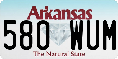AR license plate 580WUM