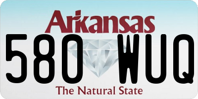 AR license plate 580WUQ