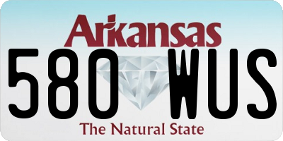 AR license plate 580WUS