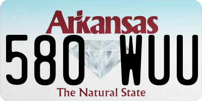 AR license plate 580WUU