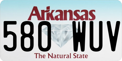 AR license plate 580WUV